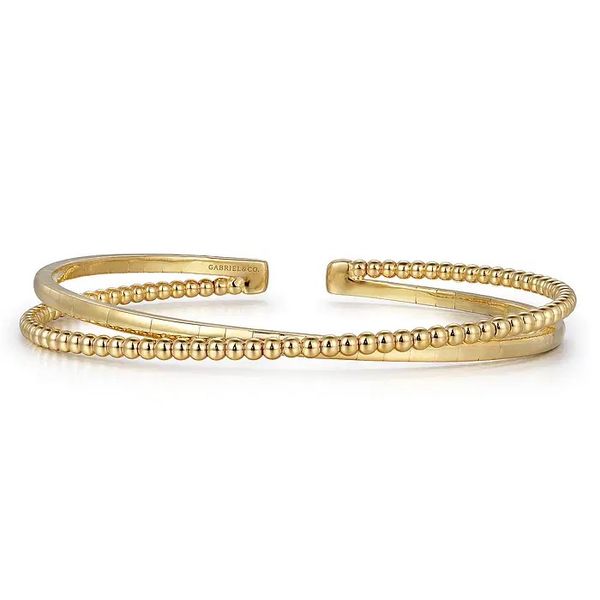 Gold Beaded Bangle Flora Gems Decatur, IL