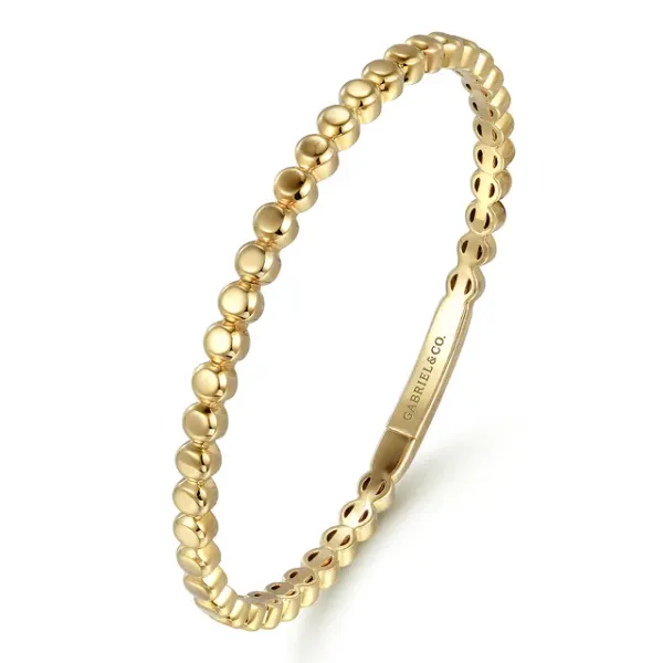 Gold Bangle Bracelet Image 2 Flora Gems Decatur, IL