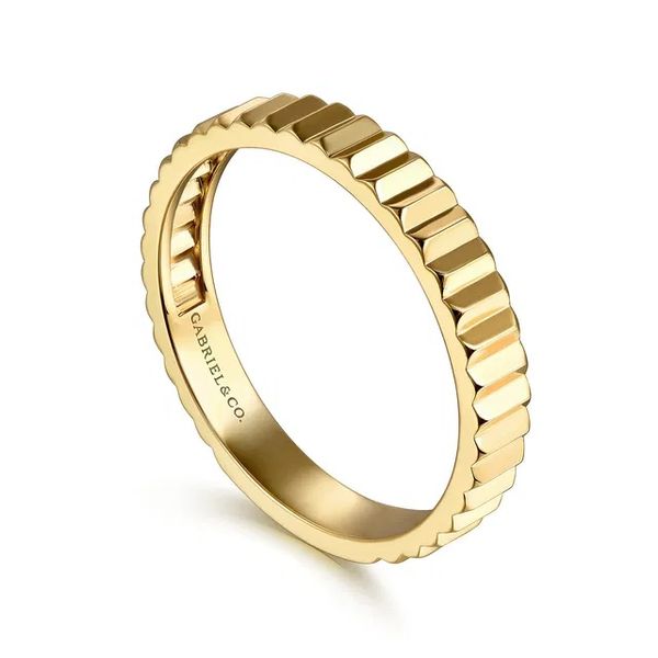 Yellow Gold Band Image 3 Flora Gems Decatur, IL