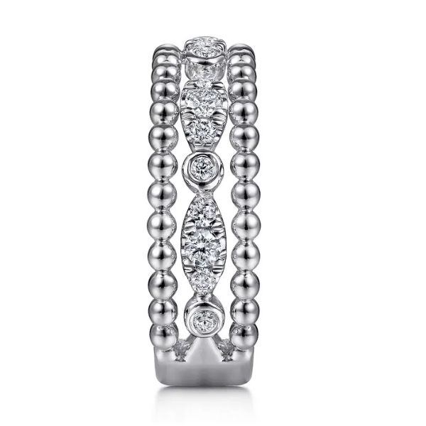 Sterling Silver and White Sapphire Ring Image 4 Flora Gems Decatur, IL