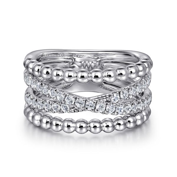 Sterling Silver and White Sapphire Ring Image 2 Flora Gems Decatur, IL