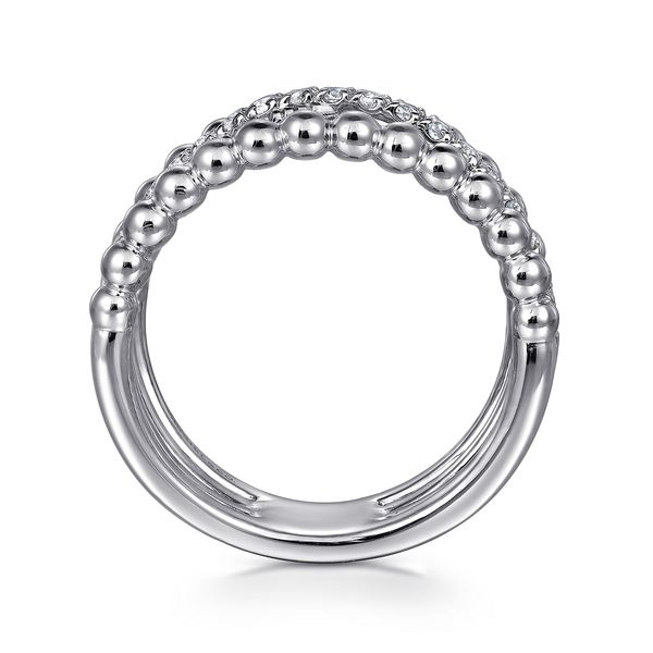 Sterling Silver and White Sapphire Ring Image 3 Flora Gems Decatur, IL