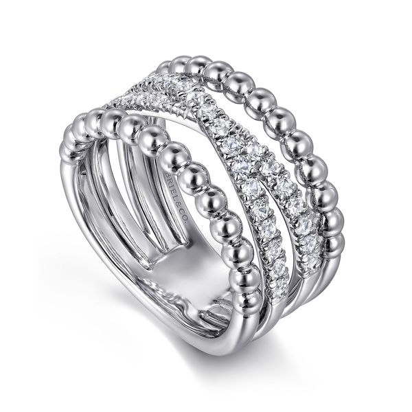 Sterling Silver and White Sapphire Ring Image 4 Flora Gems Decatur, IL
