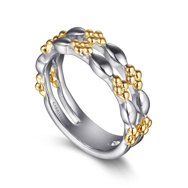 Sterling Silver and Yellow Gold Ring Image 3 Flora Gems Decatur, IL