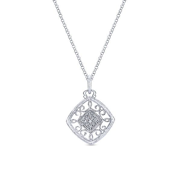Sterling Silver and Diamond Necklace Flora Gems Decatur, IL