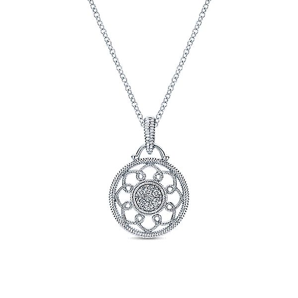 Sterling Silver and Diamond Necklace Flora Gems Decatur, IL