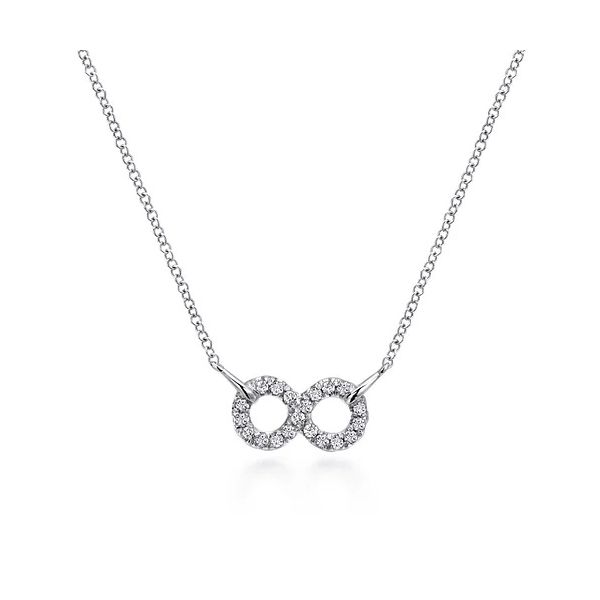 Sterling Silver and White Sapphire Necklace Flora Gems Decatur, IL