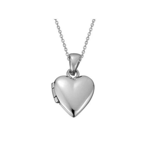 Sterling Silver Heart Locket Necklace Flora Gems Decatur, IL