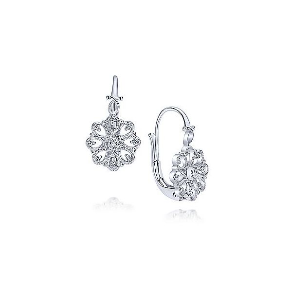 Sterling Silver and White Sapphire Earrings Flora Gems Decatur, IL