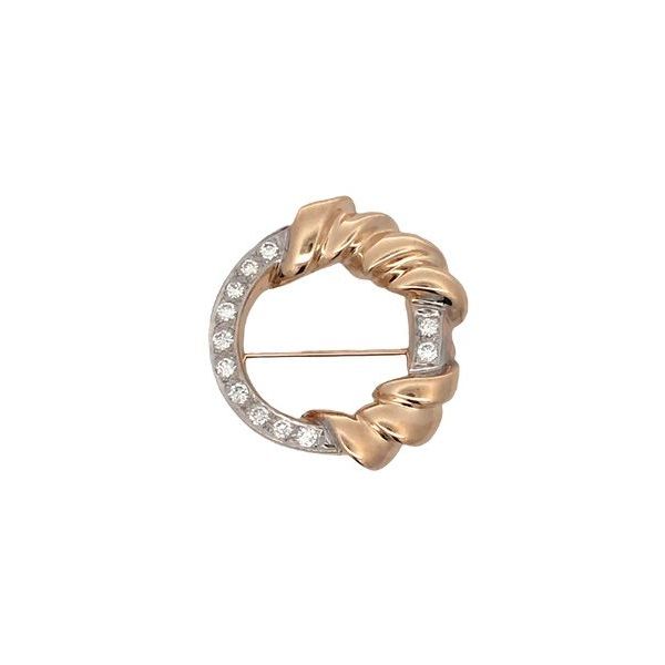 Estate - Diamond Circle Pin Flora Gems Decatur, IL