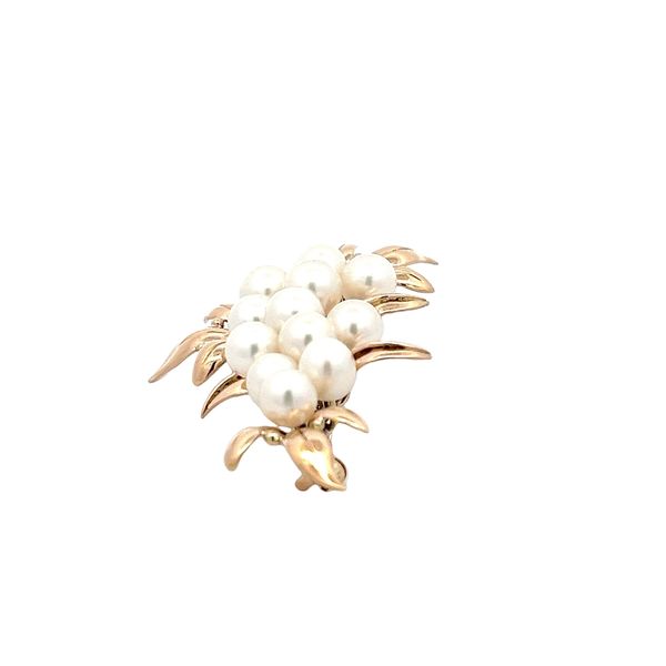 Estate - Akoya Pearl Foliate Pin Image 2 Flora Gems Decatur, IL