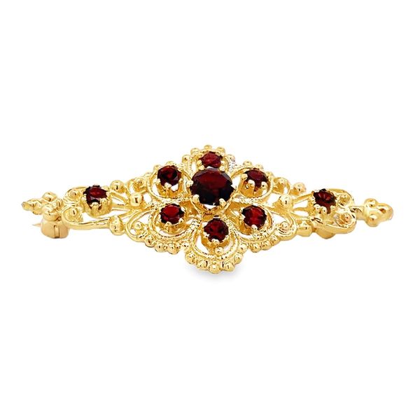 Estate - Garnet Brooch Flora Gems Decatur, IL