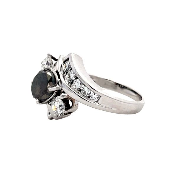 Estate - Black Diamond and Diamond Ring Image 2 Flora Gems Decatur, IL