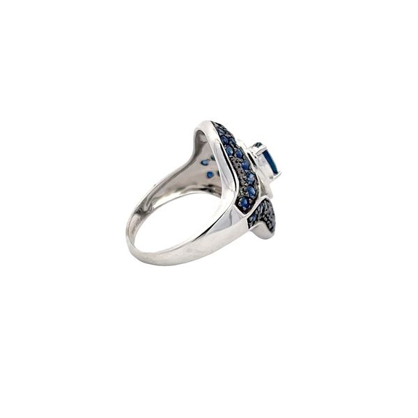 Estate - Blue Sapphire and Diamond Ring Image 4 Flora Gems Decatur, IL