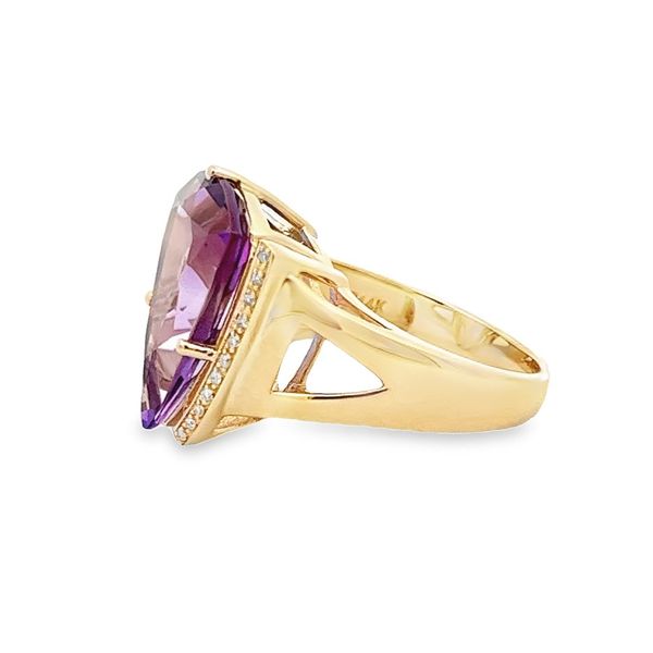 Estate - Amethyst and Diamond Ring Image 2 Flora Gems Decatur, IL