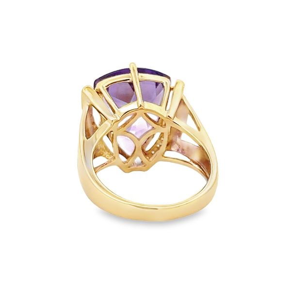 Estate - Amethyst and Diamond Ring Image 3 Flora Gems Decatur, IL