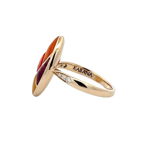 Estate - Kabana Mother of Pearl and Diamond Ring Image 2 Flora Gems Decatur, IL