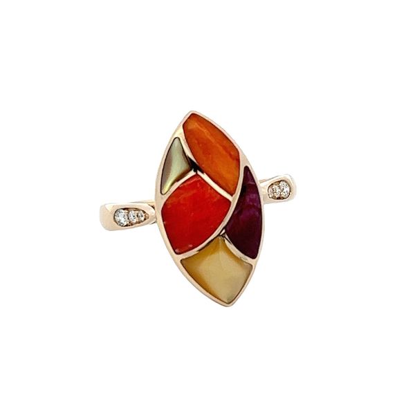 Estate - Kabana Mother of Pearl and Diamond Ring Flora Gems Decatur, IL