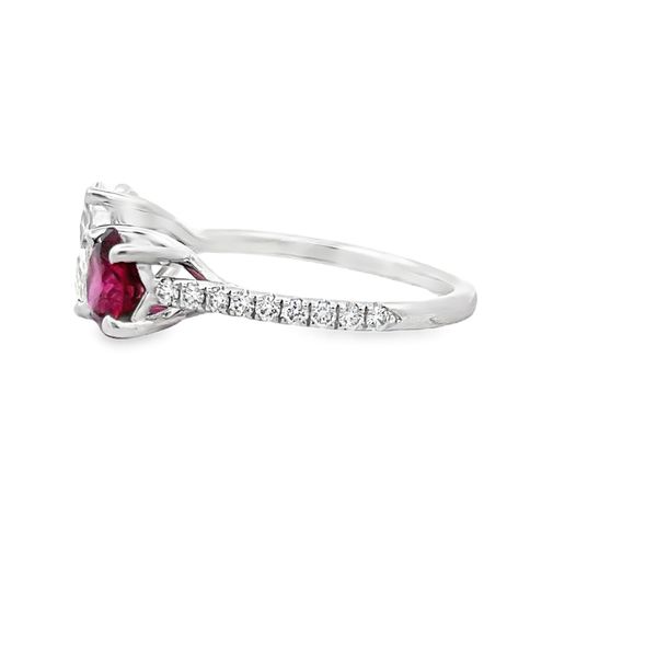 Estate - Ruby and Diamond Ring Image 2 Flora Gems Decatur, IL