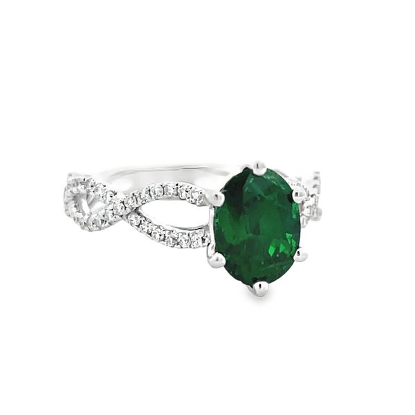Estate - Garnet and Diamond Ring Flora Gems Decatur, IL