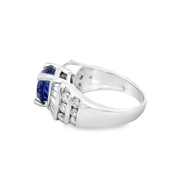 Estate - Tanzanite and Diamond Ring Image 2 Flora Gems Decatur, IL