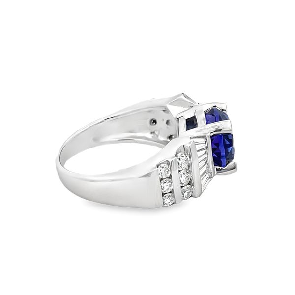 Estate - Tanzanite and Diamond Ring Image 4 Flora Gems Decatur, IL