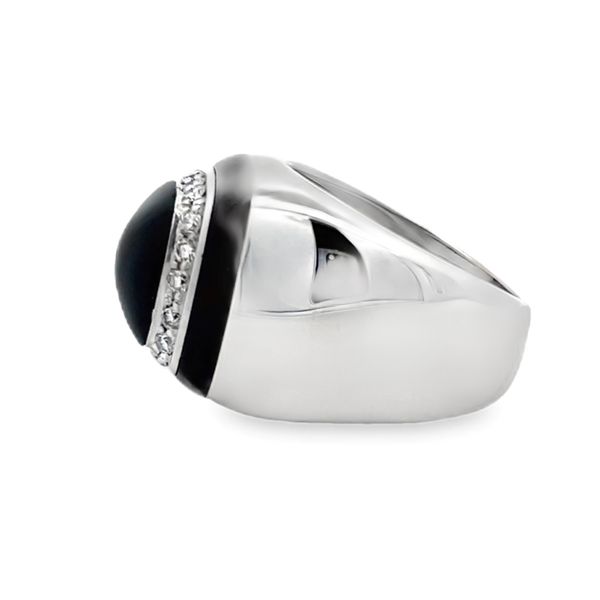 Estate - Black Onyx and Diamond Ring Image 2 Flora Gems Decatur, IL