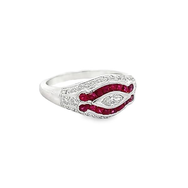 Estate - Ruby and Diamond Ring Flora Gems Decatur, IL
