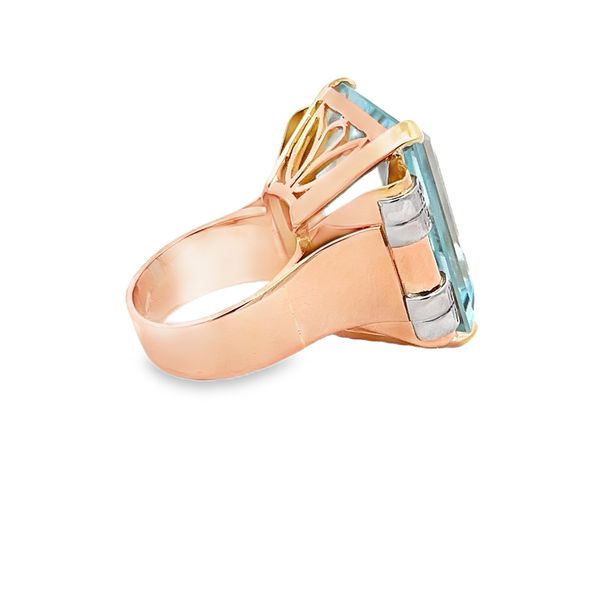 Estate - Aquamarine and Diamond Ring Image 4 Flora Gems Decatur, IL