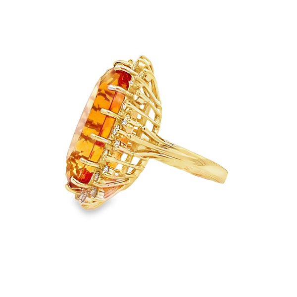 Estate - Citrine and Diamond Ring Image 2 Flora Gems Decatur, IL