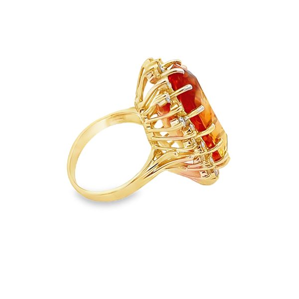 Estate - Citrine and Diamond Ring Image 4 Flora Gems Decatur, IL