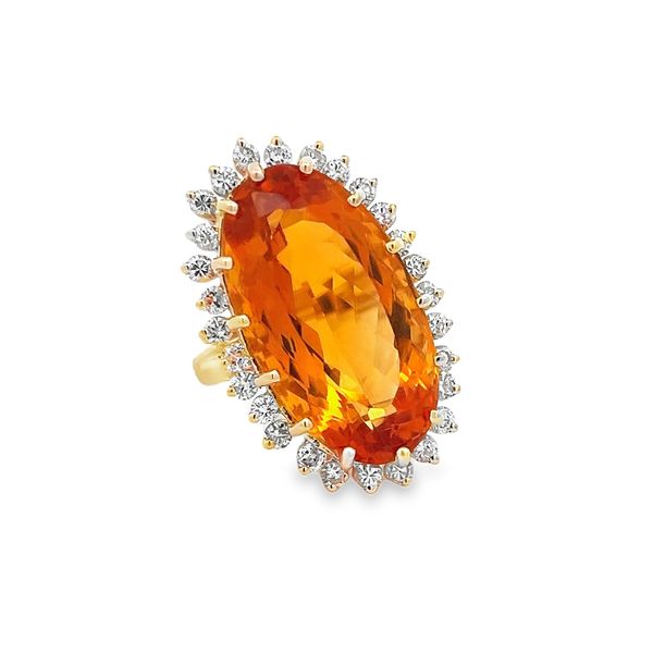 Estate - Citrine and Diamond Ring Flora Gems Decatur, IL