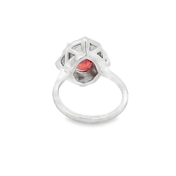 Estate - Red Zircon and Diamond Ring Image 3 Flora Gems Decatur, IL