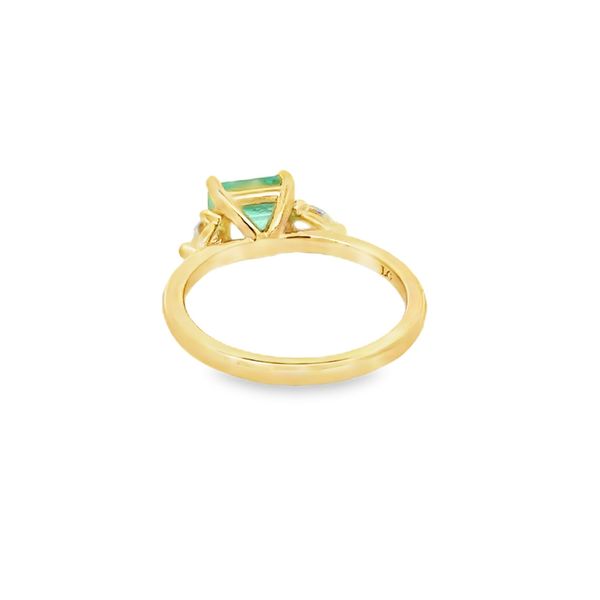 Estate - Emerald and Lab Grown Diamond Ring Image 3 Flora Gems Decatur, IL