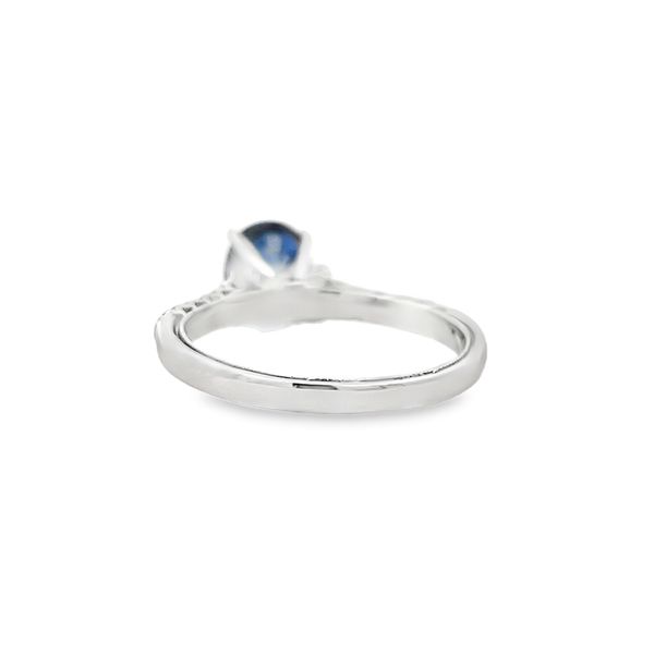 Estate - Blue Sapphire and Diamond Verragio Ring Image 3 Flora Gems Decatur, IL