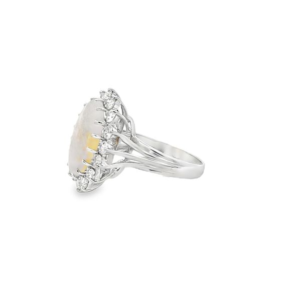 Estate - Opal and Diamond Ring Image 2 Flora Gems Decatur, IL