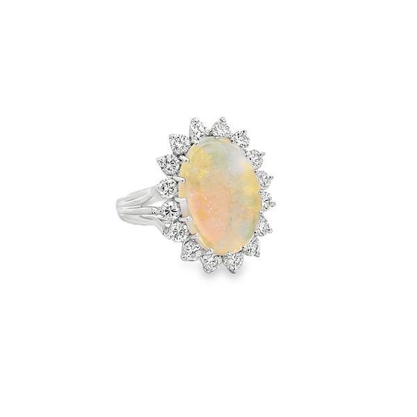 Estate - Opal and Diamond Ring Flora Gems Decatur, IL