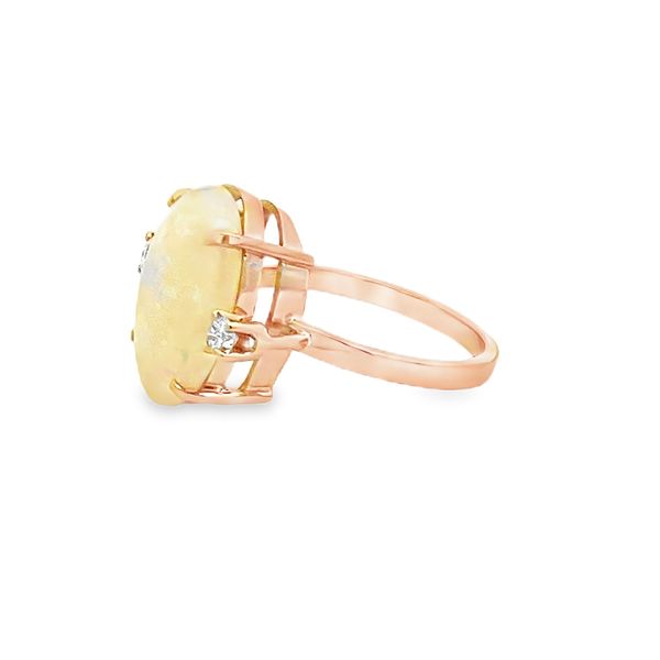 Estate - Opal and Diamond Ring Image 2 Flora Gems Decatur, IL