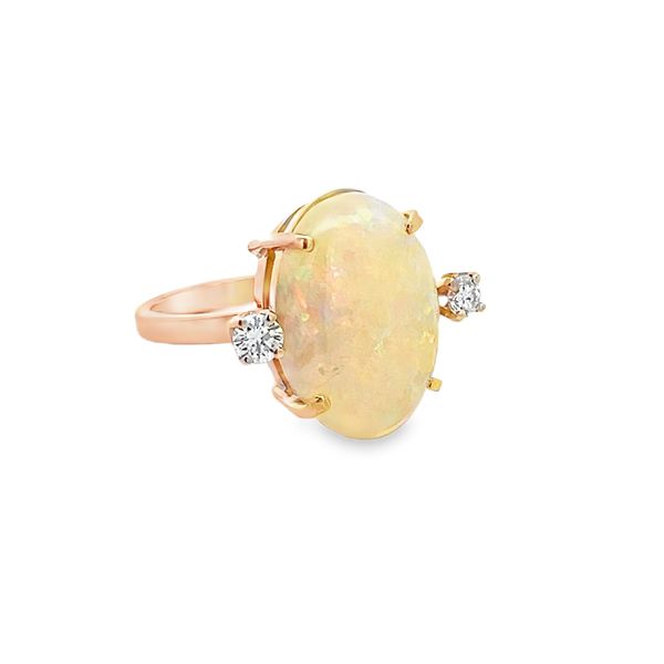 Estate - Opal and Diamond Ring Flora Gems Decatur, IL
