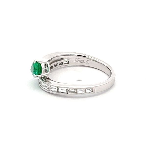 Estate - Simon G. Emerald and Diamond Ring Image 2 Flora Gems Decatur, IL
