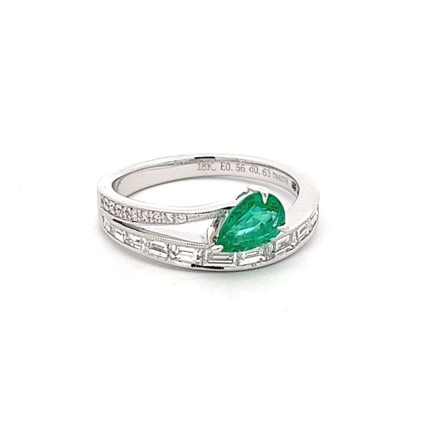 Estate - Simon G. Emerald and Diamond Ring Flora Gems Decatur, IL