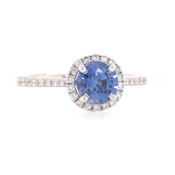 Estate - Blue Sapphire and Diamond Ring Flora Gems Decatur, IL