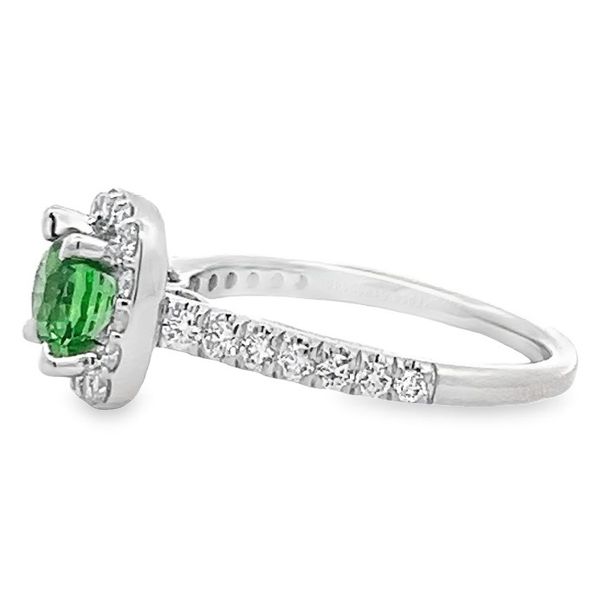 Estate - Tsavorite and Diamond Ring Image 2 Flora Gems Decatur, IL