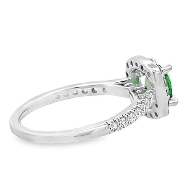Estate - Tsavorite and Diamond Ring Image 4 Flora Gems Decatur, IL