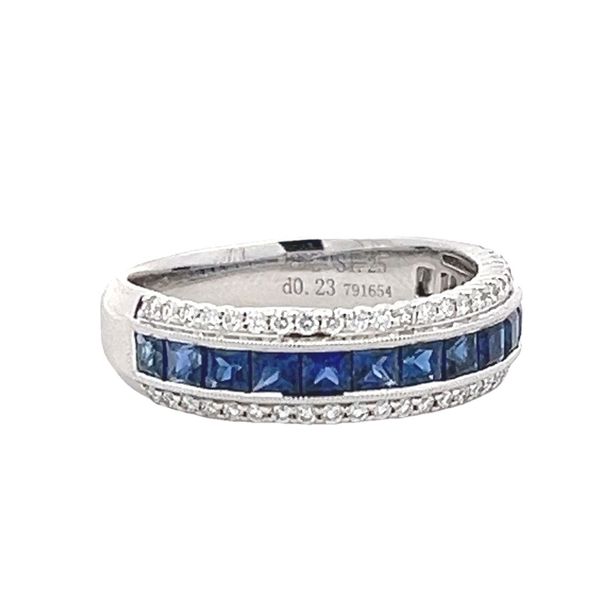Estate - Simon G. Sapphire and Diamond Ring Flora Gems Decatur, IL