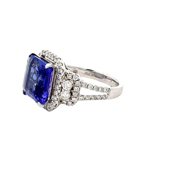 Estate - Tanzanite and Diamond Ring Image 2 Flora Gems Decatur, IL