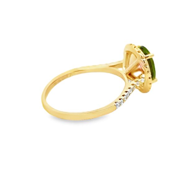 Estate - Peridot and Diamond Ring Image 4 Flora Gems Decatur, IL