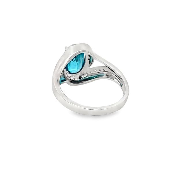 Estate - Blue Zircon and Diamond Ring Image 3 Flora Gems Decatur, IL