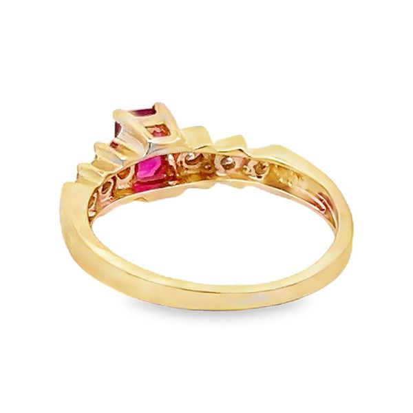 Estate - Ruby and Diamond Ring Image 3 Flora Gems Decatur, IL