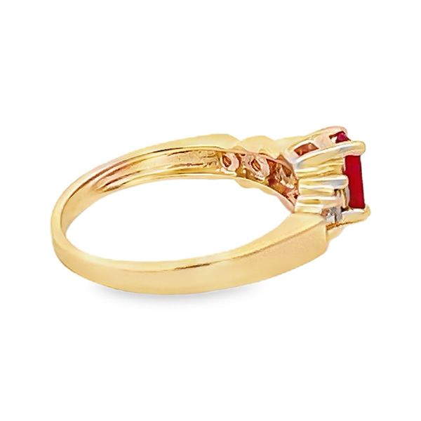 Estate - Ruby and Diamond Ring Image 4 Flora Gems Decatur, IL